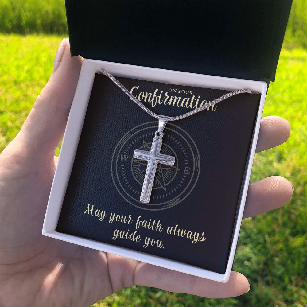 Confirmation Gift For Boy | Faith Cross Necklace 0791SSCN