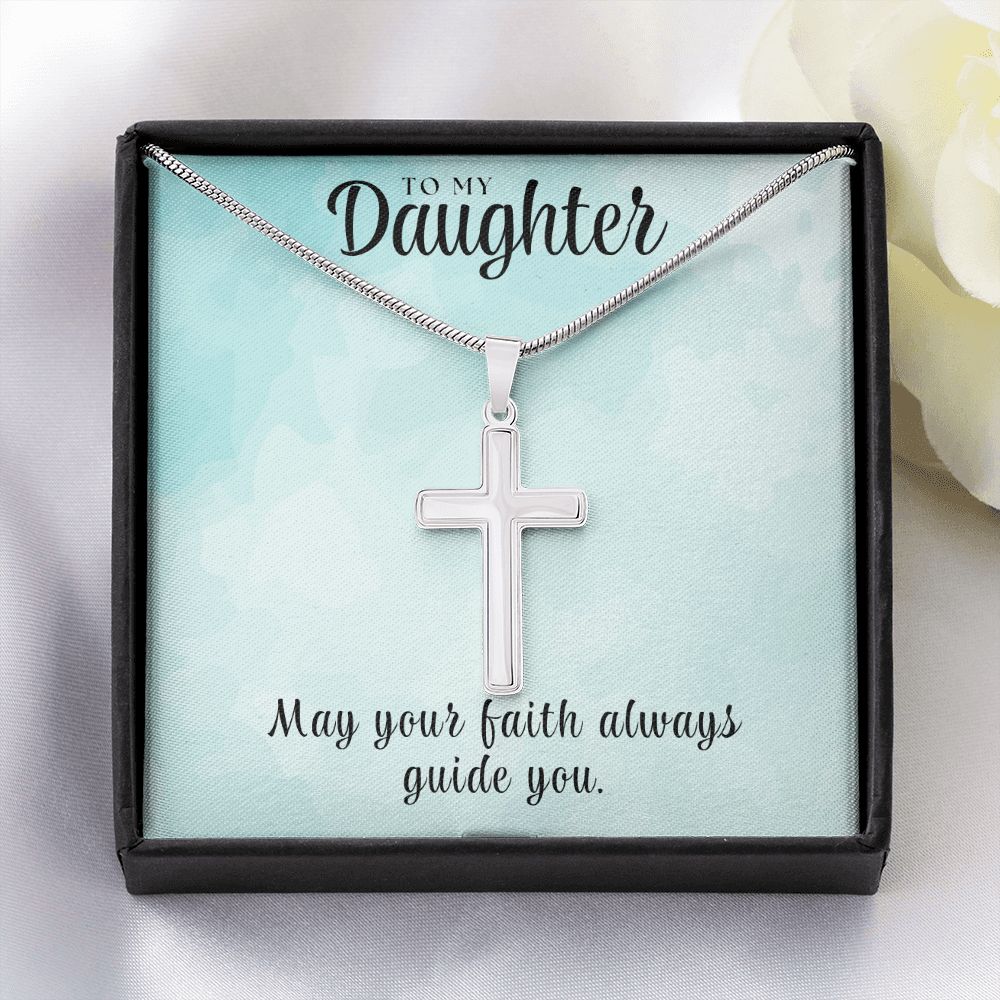 Christian Gift For Her | Daughter Faith Cross Necklace 0809SSCN