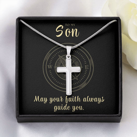 Confirmation Gift For Boy | Faith Cross Necklace 0793SSCN