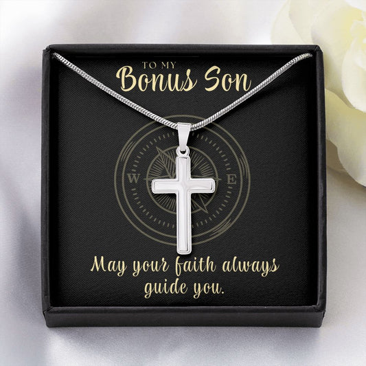 Confirmation Gift For Boy | Faith Cross Necklace 0795SSCN