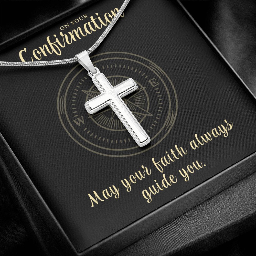 Confirmation Gift For Boy | Faith Cross Necklace 0791SSCN