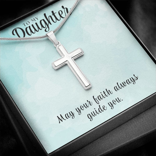Christian Gift For Her | Daughter Faith Cross Necklace 0809SSCN