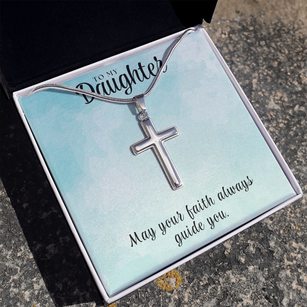 Christian Gift For Her | Daughter Faith Cross Necklace 0809SSCN