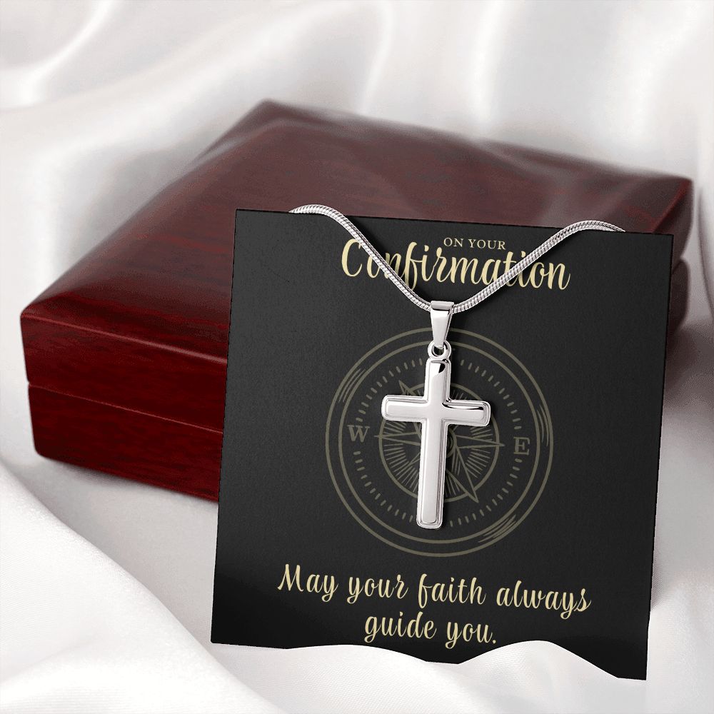 Confirmation Gift For Boy | Faith Cross Necklace 0791SSCN