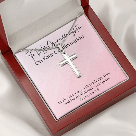 Confirmation Gift For Girl | Your Path Cross Necklace 0817SSCN