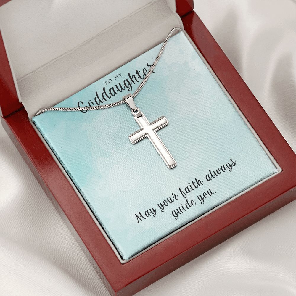 Christian Gift For Her | Goddaughter Faith Cross Necklace 0812SSCN
