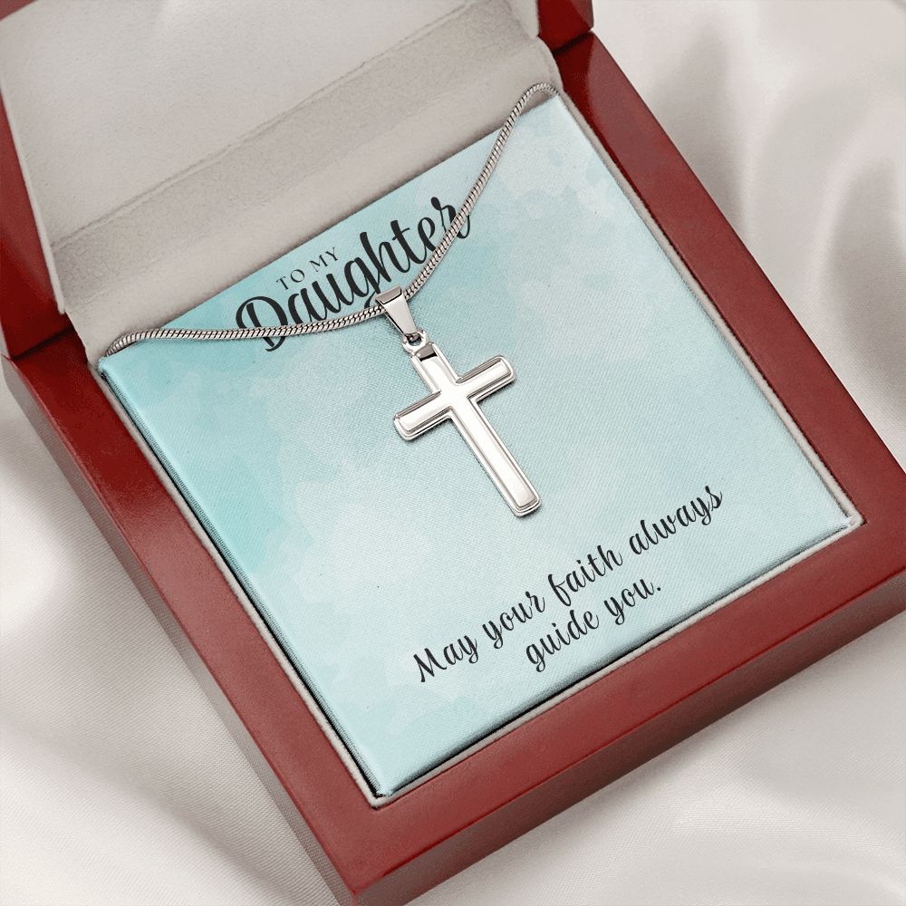 Christian Gift For Her | Daughter Faith Cross Necklace 0809SSCN