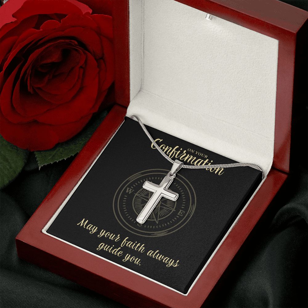 Confirmation Gift For Boy | Faith Cross Necklace 0791SSCN