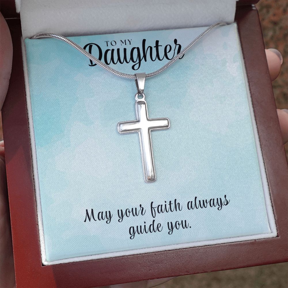 Christian Gift For Her | Daughter Faith Cross Necklace 0809SSCN