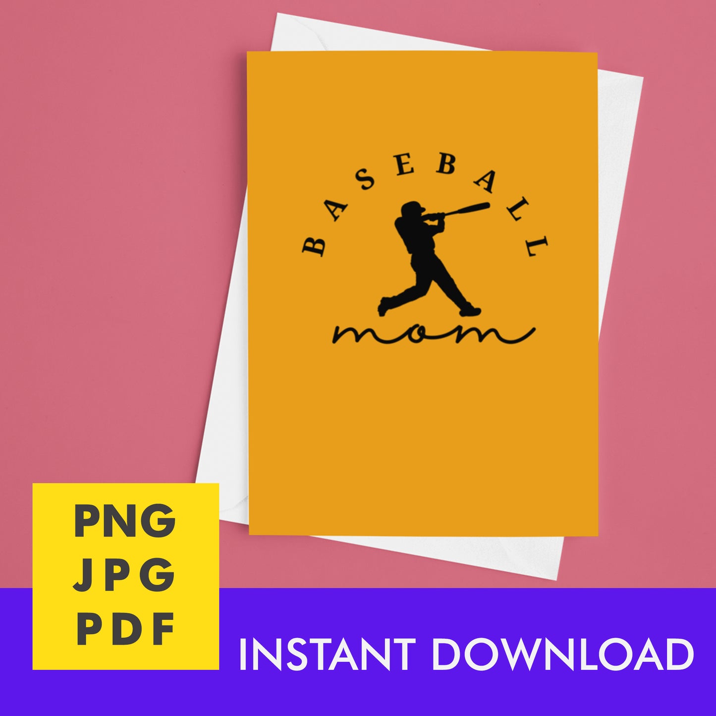 Digital Instant Download - Baseball Mom M06-3