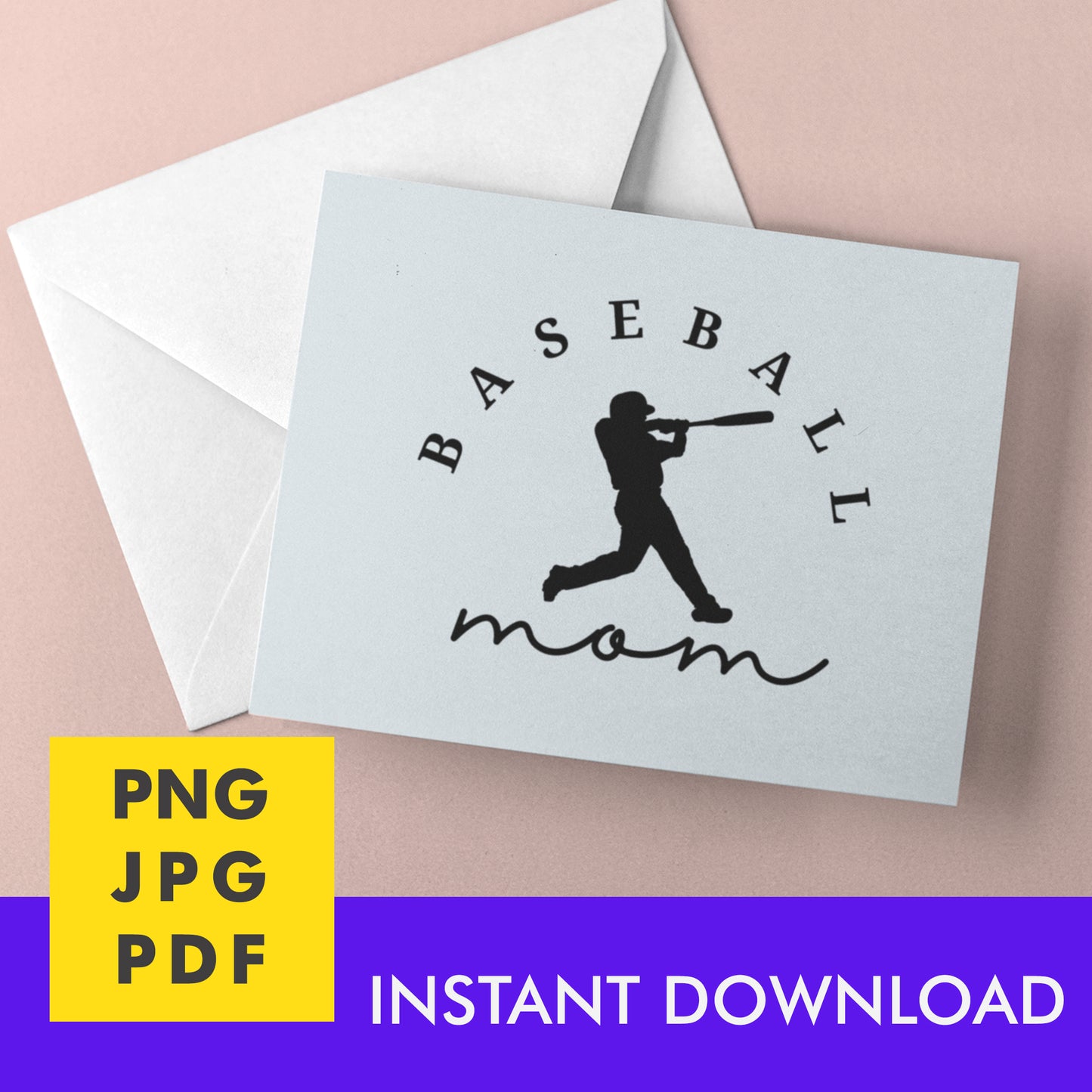 Digital Instant Download - Baseball Mom M06-3