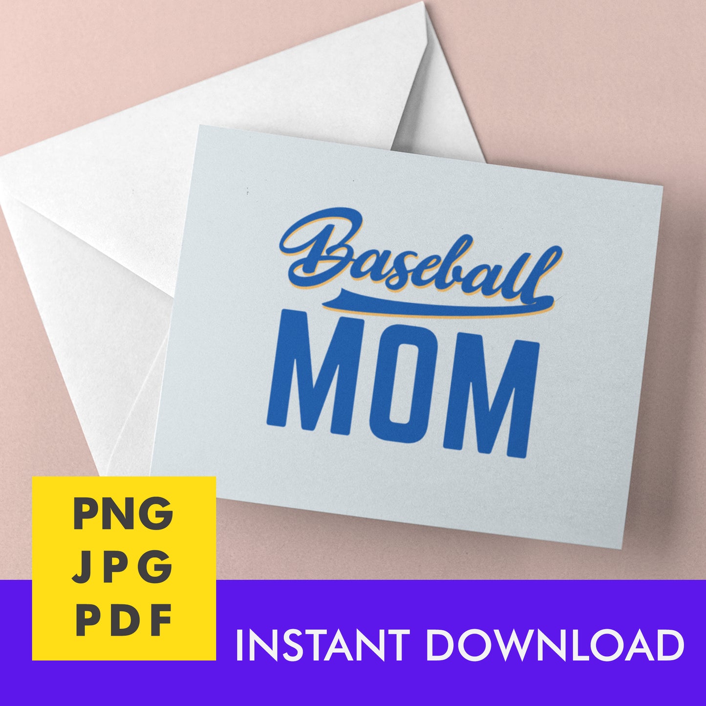 Digital Instant Download - Baseball Mom M06-1