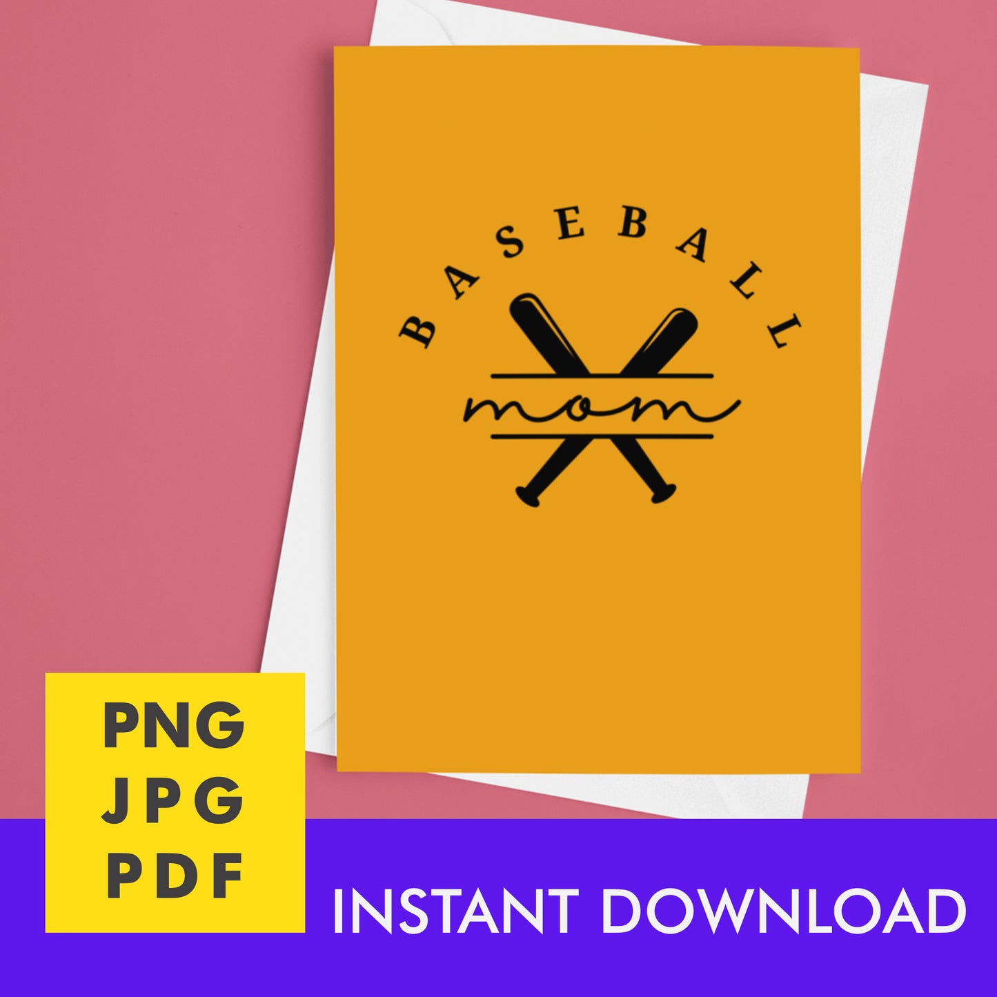 Digital Instant Download - Baseball Mom M06-2