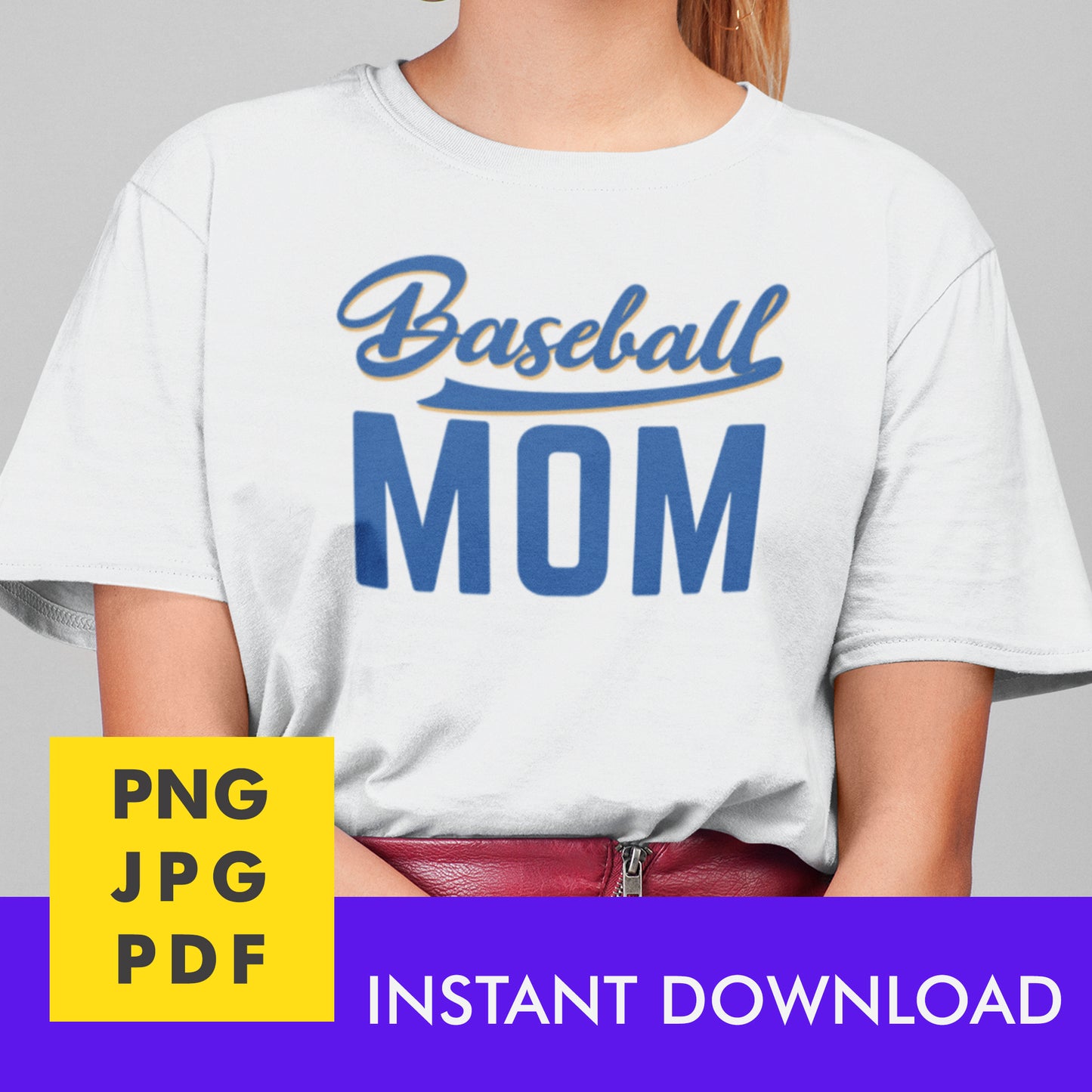 Digital Instant Download - Baseball Mom M06-1