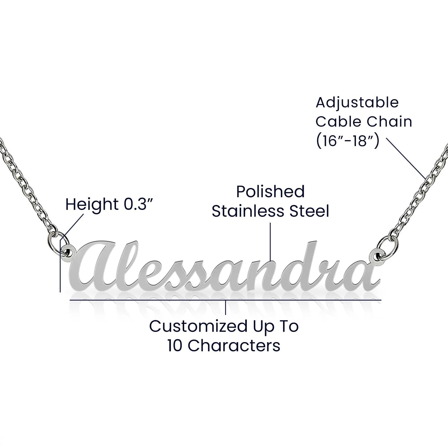 Soulmate Gift | Promise Name Necklace 0765T1N